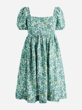 Jcrew Retro Linen-cupro mini dress in valletta paisley